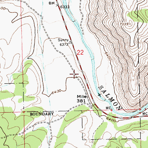 Topographic Map of Stanley District Ranger Office, ID