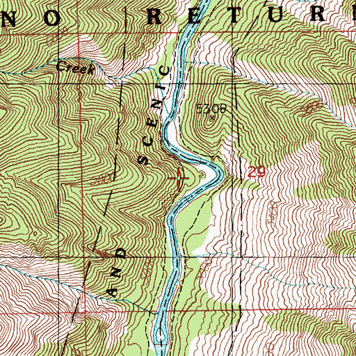 Topographic Map of Big Snag Campsite, ID