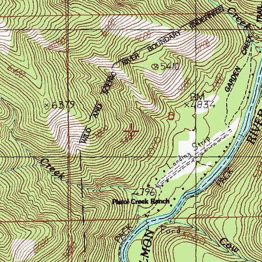 Topographic Map of Dolly Lake Campsite, ID