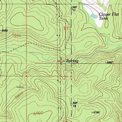 Topographic Map of Gentry Canyon Spring, AZ