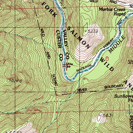 Topographic Map of Little Soldier Campground, ID
