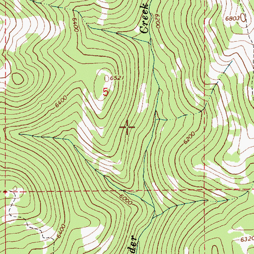 Topographic Map of Miller Spring, ID