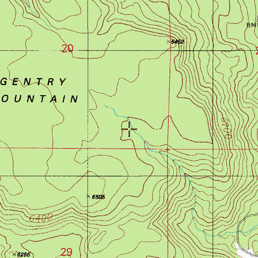 Topographic Map of Gentry Tank, AZ