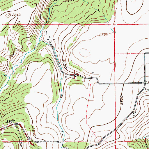 Topographic Map of Elmen, ID