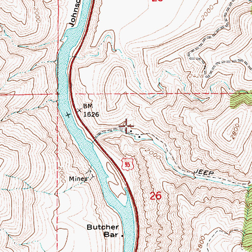 Topographic Map of Hayes, ID