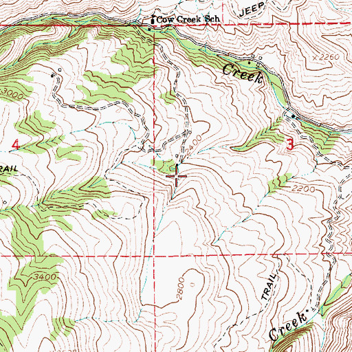 Topographic Map of George Gill, ID