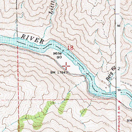 Topographic Map of Island Bar, ID