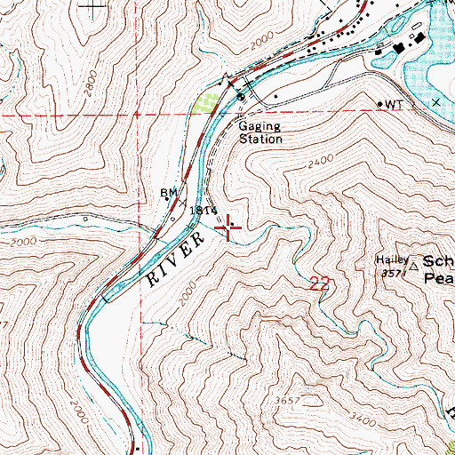 Topographic Map of Aitken, ID