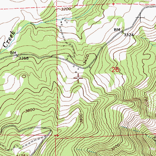 Topographic Map of Snodgrass, ID