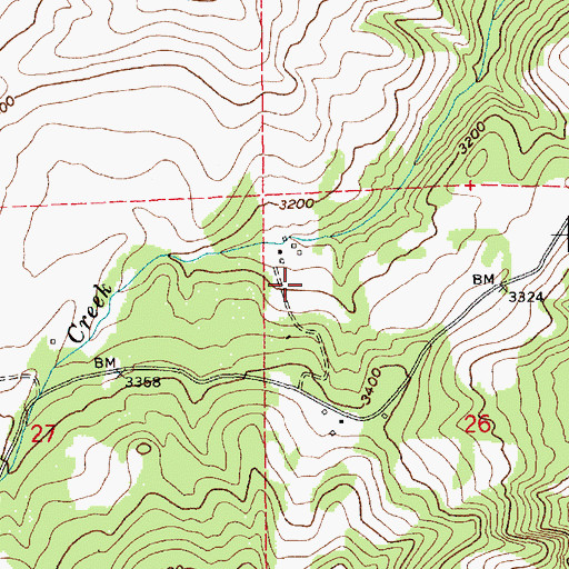 Topographic Map of A Manes, ID