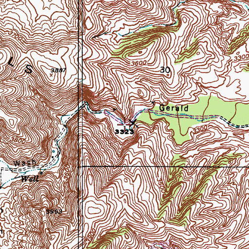 Topographic Map of Gerald Well, AZ