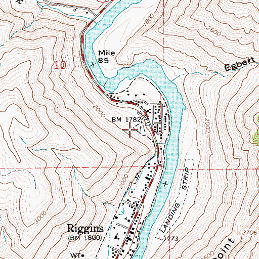 Topographic Map of North Riggins Cemetery, ID