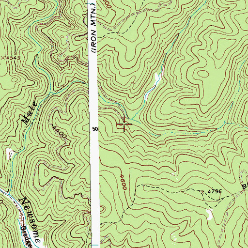 Topographic Map of Mare Creek, ID