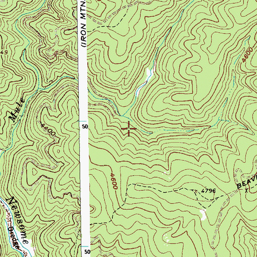 Topographic Map of Donkey Creek, ID