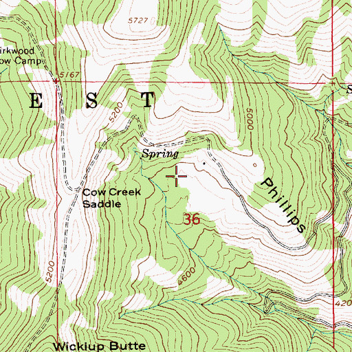 Topographic Map of Calvin, ID