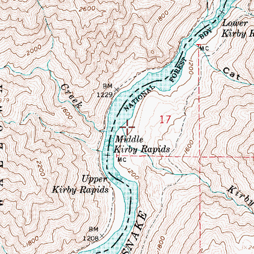 Topographic Map of Riddle Lodge, ID