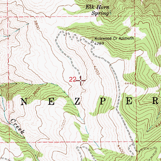 Topographic Map of Davis Ranch, ID