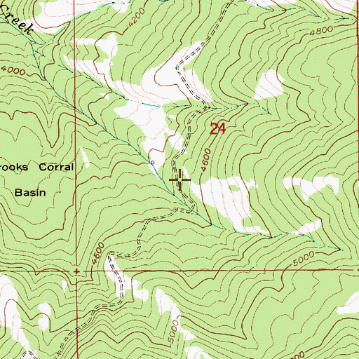 Topographic Map of Harlin Mill, ID