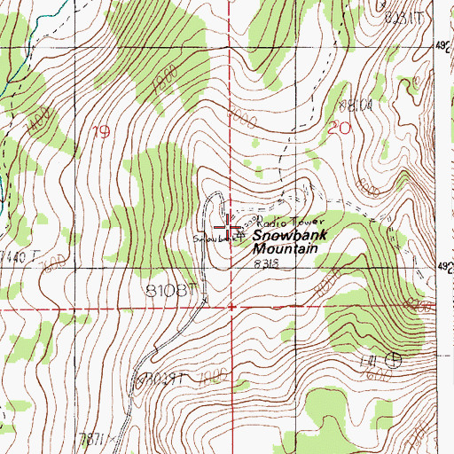 Topographic Map of FAA Radar Site, ID