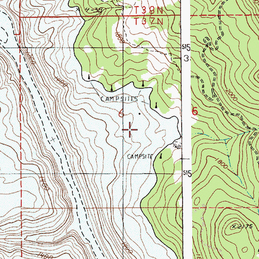 Topographic Map of Little Bay, ID