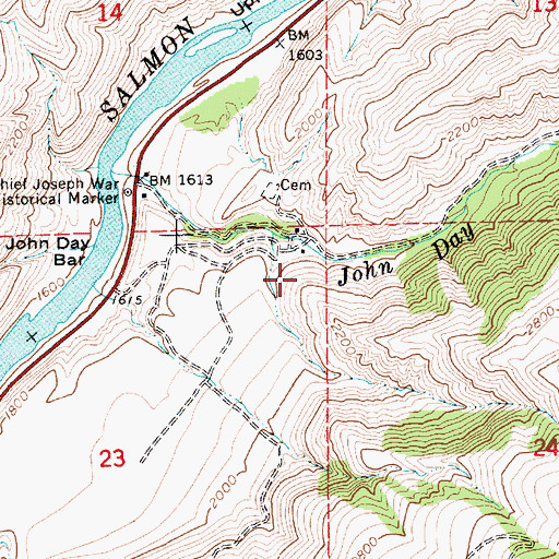 Topographic Map of Herb Brown, ID