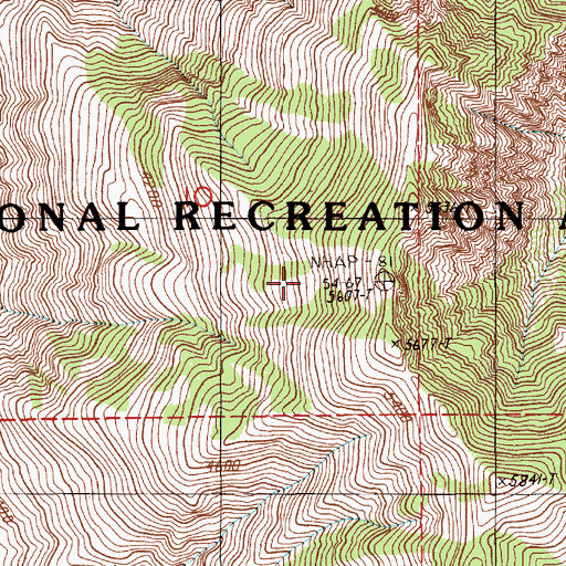 Topographic Map of Buck Park, ID