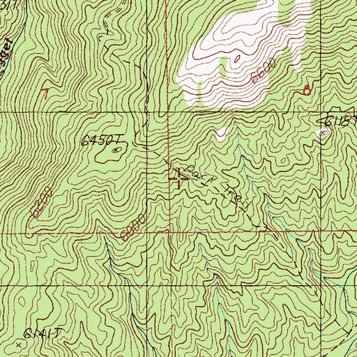 Topographic Map of Liggett Creek Way, ID