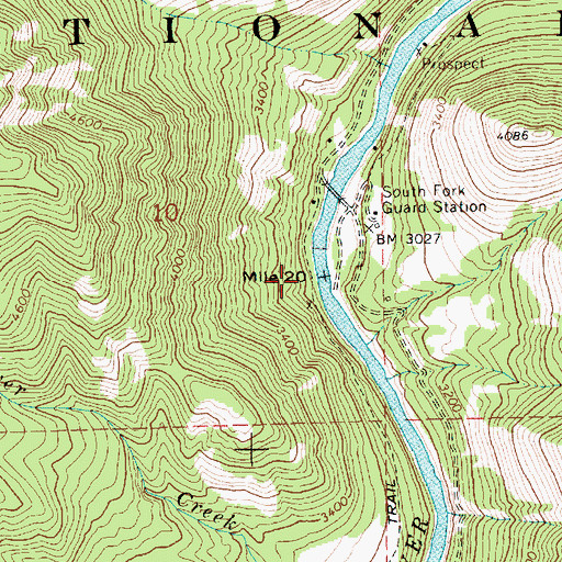 Topographic Map of Shiefer Campground, ID