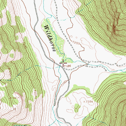Topographic Map of Fall Creek Recreation Site, ID