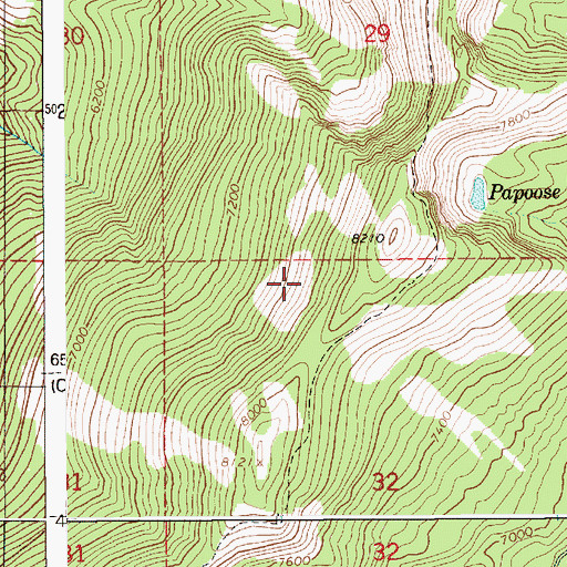 Topographic Map of Barton Spring, ID