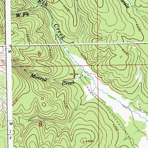 Topographic Map of Beartrap Ranch, ID