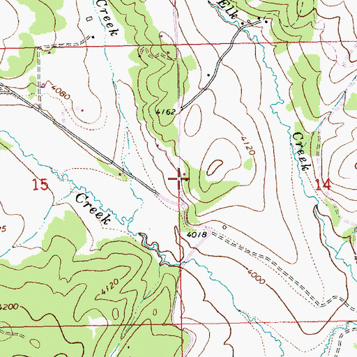 Topographic Map of Ulery, ID