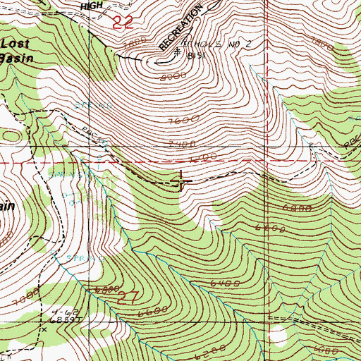 Topographic Map of Rapid River Trail, ID