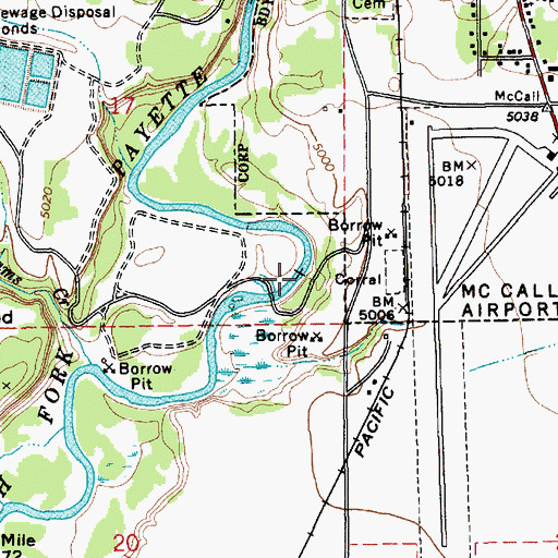 Topographic Map of Sheep Bridge, ID