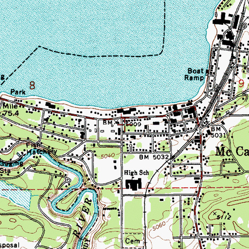 Topographic Map of McCall Forest Supervisor Office, ID