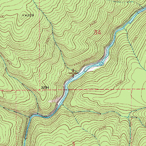 Topographic Map of Marble Creek Campground, ID