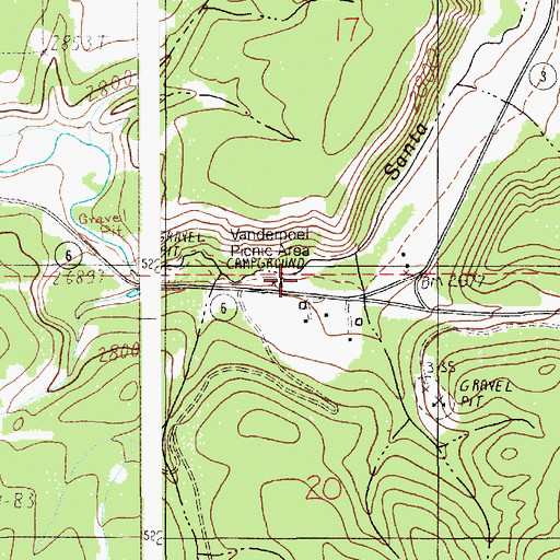 Topographic Map of Al Vanderpool Picnic Area, ID