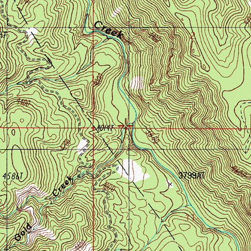 Topographic Map of Gold Creek, AZ
