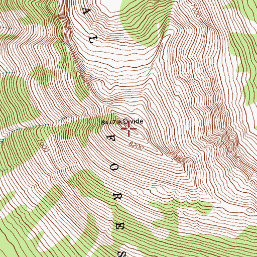 Topographic Map of Divide Number Three, ID