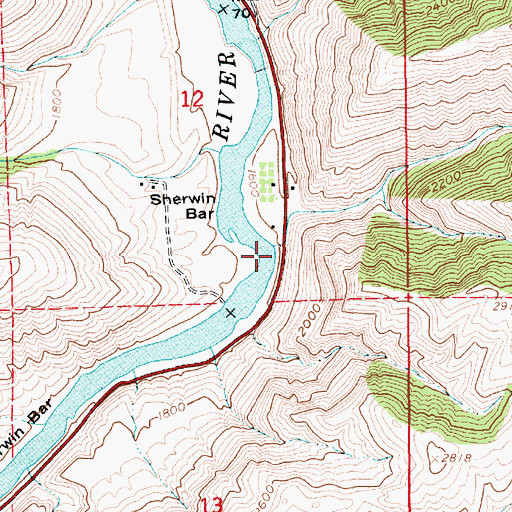 Topographic Map of Henrys Gulch, ID