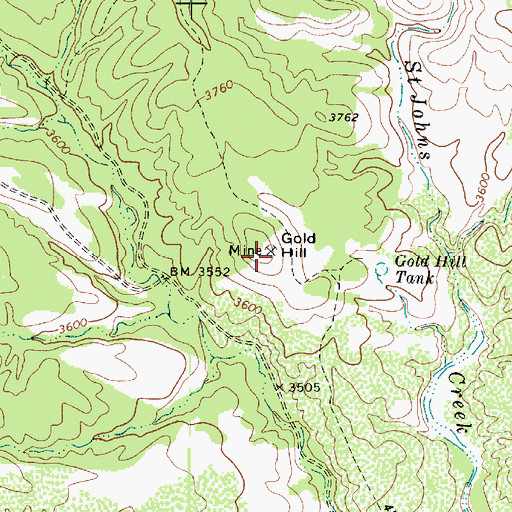 Topographic Map of Gold Hill Mine, AZ