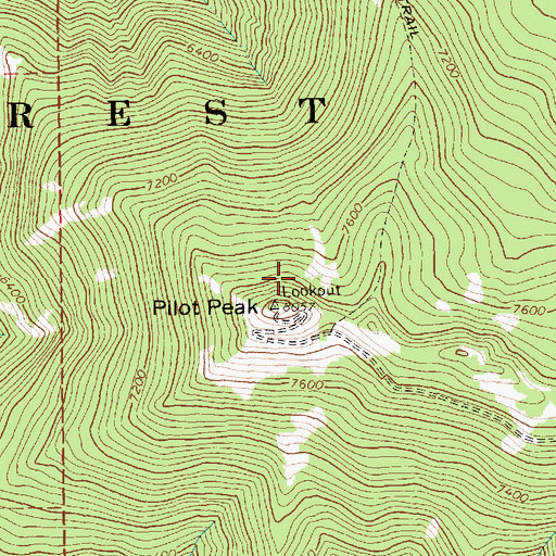 Topographic Map of Pilot Peak Lookout, ID