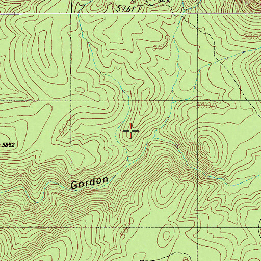 Topographic Map of Gordon Canyon Creek, AZ