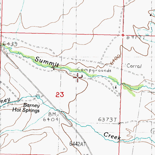Topographic Map of Summit Creek Recreation Site, ID