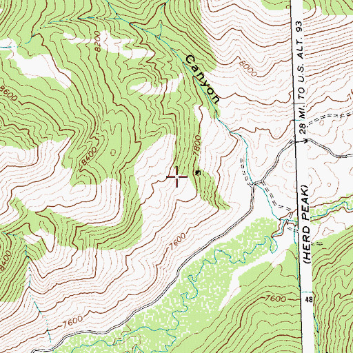Topographic Map of Corral Mine, ID