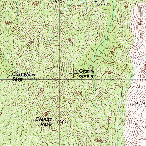 Topographic Map of Granite Spring, AZ