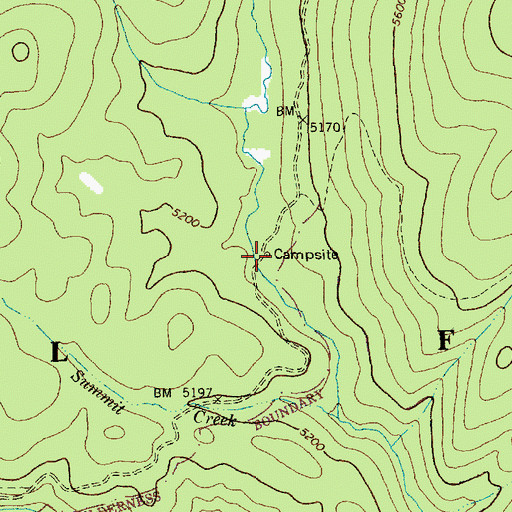 Topographic Map of Mallard Creek Trailhead, ID