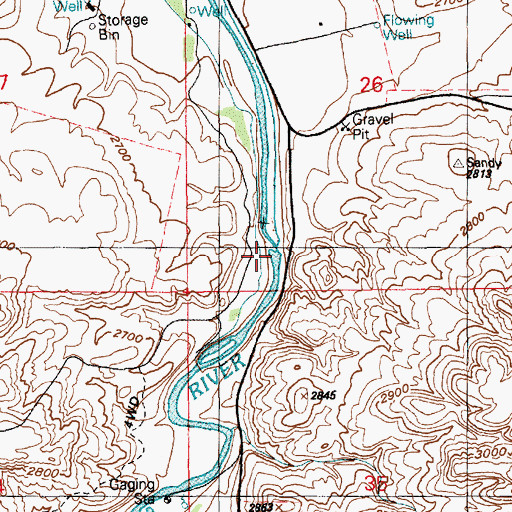 Topographic Map of Buckaroo Dam, ID