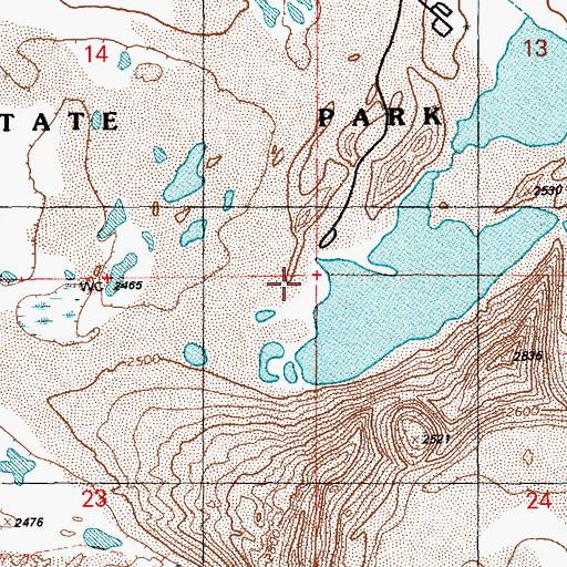 Topographic Map of Bruneau Dunes State Park, ID