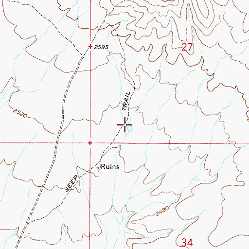 Topographic Map of Greenback Tank, AZ